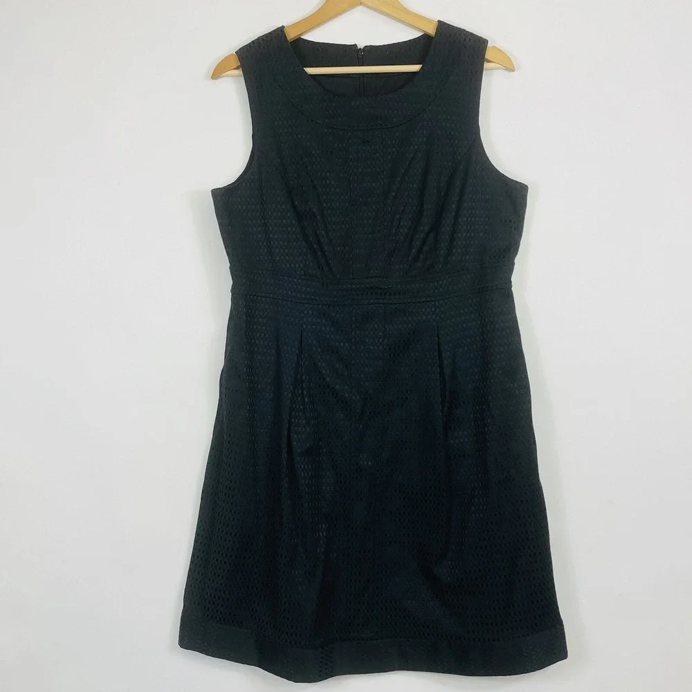 Oleg Cassini Sheath Dress Womens 14 Black‎ Cocktail LBD Minimal Timeless Classic